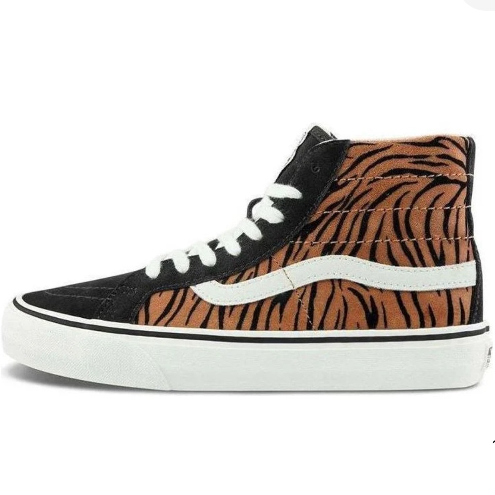 Vans SK8-HI 38 Decon Black Brown Hi Top Sneakers Unisex Lion Print